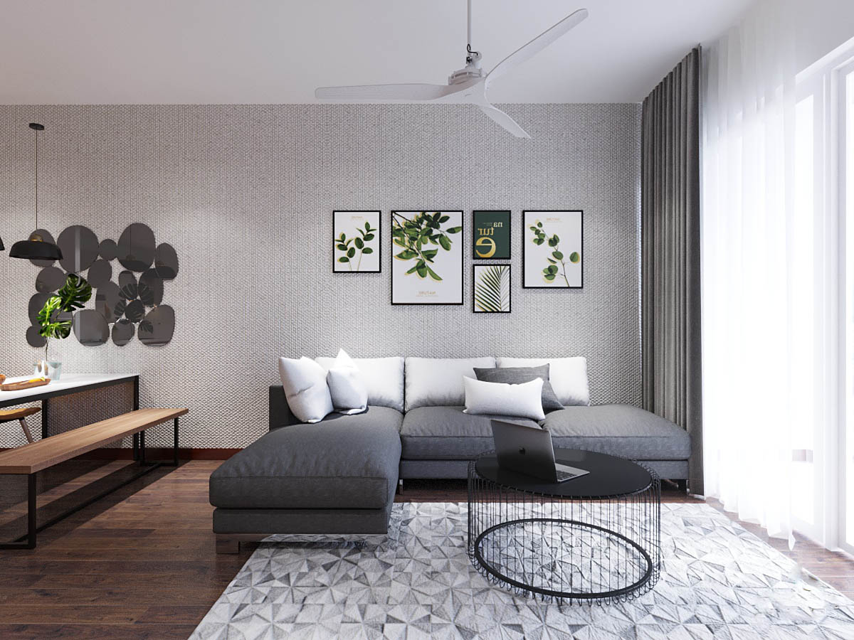 Thiết kế nội thất căn hộ 3 phòng ngủ diện tích 92m2 dự án VStar Q7 – Anh Cương
